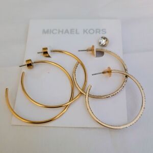 Michael Kors Gold-Tone Hoop Earrings